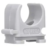 100 Stück M16 Rohr-Klemmschellen PP Kunststoff M16-M50 16mm bis 50mm für Stangenrohr Isorohr Leerrohr anreihbar zum Festschrauben Grau Voxura