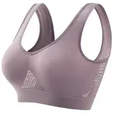 Anti Sag BH, MäDchen Bustier, Starker Halt Ohne BüGel BH Vorne Vershcluss Push Up BHS TräGerverstellbarer Softschalen Bralette Feeling Bra T-Shirt Soft BH Bra