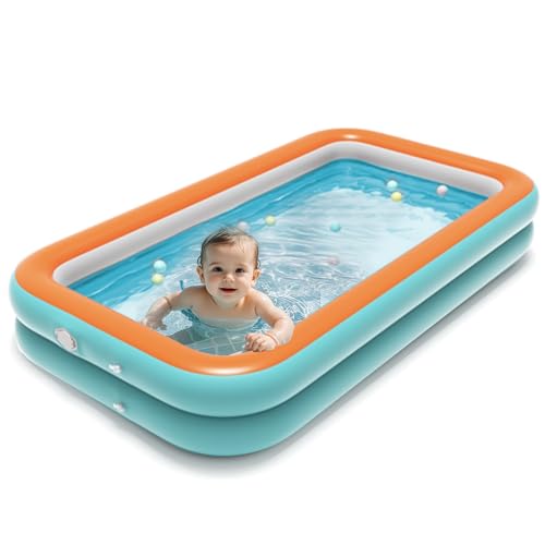 Aufblasbarer Pool, Aufblasbares Planschbecken, Kinderpool,Kinder Planschbecken,Schwimmbecken,Aufblasbare Pool,Aufblasbarer Kinderpool,2 Rollen 120 x 90 cm Höhe 34 cm