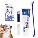 Hunde Zahnpflege Set, Hundezahnbürste Fingerling Wiederverwendbar,Hundezahnbürste und Hundezahnpasta,Hundezahnpasta Gegen Zahnstein Set,Hundezahnpasta Gegen Zahnstein,Hunde Zahnbürste,Hunde Zahnpflege
