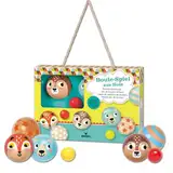 moses. 38120 Boule Holz, Der Spieleklassiker für draußen, 6 Bunte Spielkugeln und 2 Zielkugeln, Für Kinder ab 3 Jahren und 2-3 Spieler