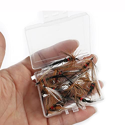 ANCLLO 20-teiliges Fliegenfischen-Fliegen-Set, Köder, Luftschlangen, Sortiment mit wasserdichter Fliegenbox