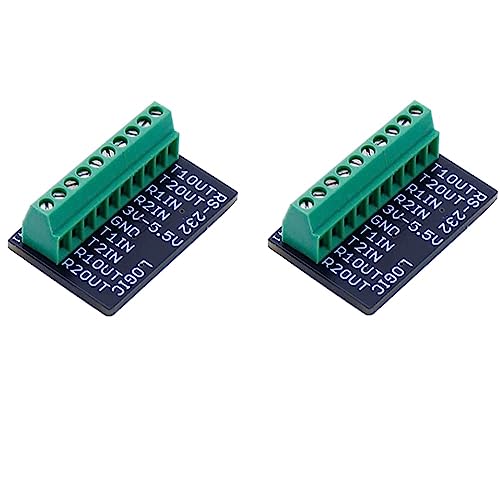 Treedix 2 x Mini RS232 auf TTL MAX3232 Konvertierungsadapterplatine Transceiver Breakout Board 3V-5V