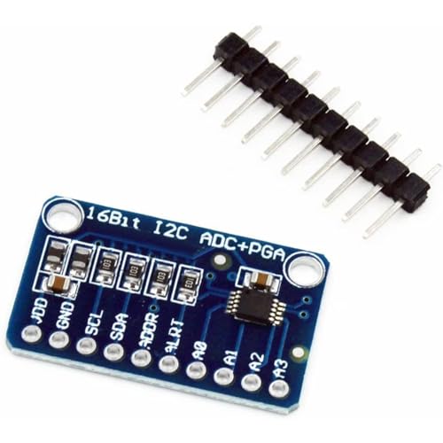 ARCELI 16 Bit 16 Byte 4-Kanal I2C IIC Analog-Digital-ADC-PGA-Wandler mit programmierbarem Verstärkungsverstärker Hochpräziser ADC-Wandler Entwicklungsboard für Arduino Raspberry Pi