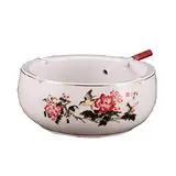 Aschenbecher für Zigaretten Europäischer Retro-Wohnzimmeraschenbecher Aus Blauer Und Weißer Keramik Boutique Großer Praktischer Aschenbecher Aus Keramik Stilvoller, Runder Aschenbecher for Das Büro De