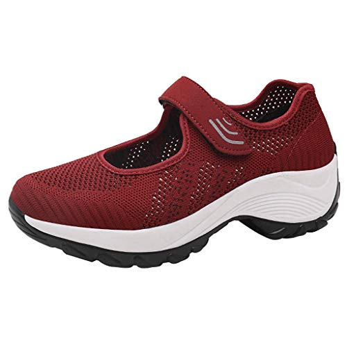 Walking Schuhe Damen Sommer: Arbeitsschuhe Damen Leicht Und Bequem - Orthopädische Schuhe Mesh Atmungsaktiv Sneaker Weich Bequeme Joggingschuhe Plateau Laufschuhe Schnell Trocknend Freizeitschuhe