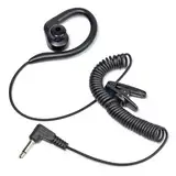 UAYESOK Funk Ohrhörer 3.5mm Klinke Höre nur zu Kopfhörer G Form Ohrhaken Hörmuschel Funkgeräte Headset 1 Pin Halteclip für Motorola Yaesu Kenwood Security Polizei Lautsprecher Mikrofon Radio