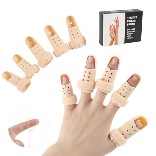 Fokecci 5 Stück Fingerschutz bei verletzung Finger Extension Splint Finger Schiene Klammer Kunststoff Fingerschiene Finger Verlängerungsschiene Basketball Finger Gelenkschutz