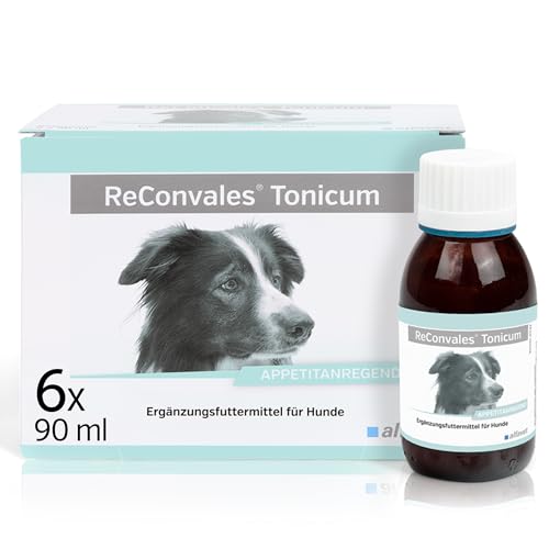 alfavet ReConvales Tonicum Hund, appetitanregendes Diät-Ergänzungsfuttermittel zur Rekonvaleszenz und bei Untergewicht, 6x90 ml Flasche