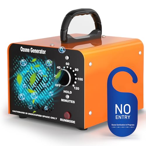 Ozon Generator 30000 mg/h, Tragbares Ozongenerator für Wohnung und Auto, 300㎡ Ozongerät Luftreiniger und Geruchsentferner, Ozon Luftreiniger, Hochleistungs-Ozongenerator für Haustiere, Auto, Gewerbe