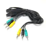 Ersatz-Audiokabel für 5.1-Kanal-Logitech-Computer Lautsprecher 3,5 mm 1/8 TRS-Stecker Stecker An Stecker 6 Fuß Kompatibel mit Logitech Z-5500, Z-5450, Z-5400, Z-5300, Z-906, Z-680, X540 Etc.
