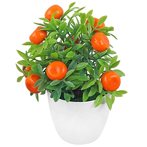 Künstliche Orange Gefälschte Gemüsebaum Bonsai Topfschifftartikel Für Home Office Garden Desktop Party Dekoration