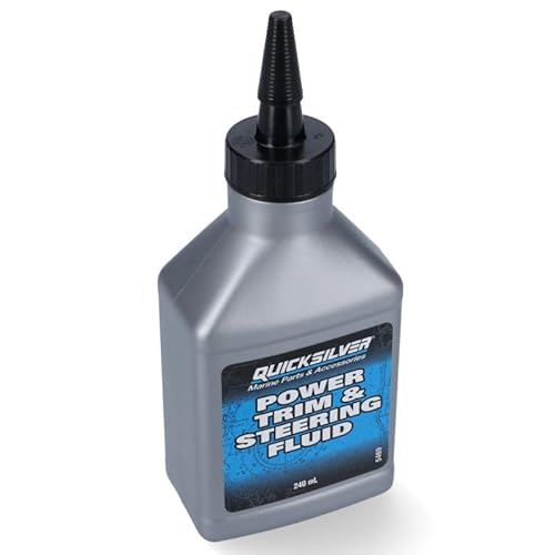 Quicksilver Power Trim & Steering Fluid 240 ml | Hydrauliköl für Power-Trim und Servolenkung | für Bootsmotoren Mercruiser Mercury Mariner Force