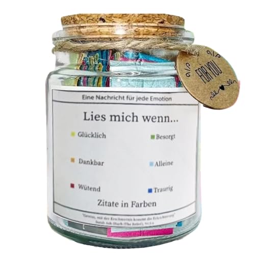 Bibel Verse im Glas Deutsch, Read Me When Bible Verses Jar, Glas Scripture Gebet Karten Hoffnung Jar, Minis Bibelvers Karten für Emotionen und Gefühle, Glas mit Bibelversen, Bibelstudium Lieferungen