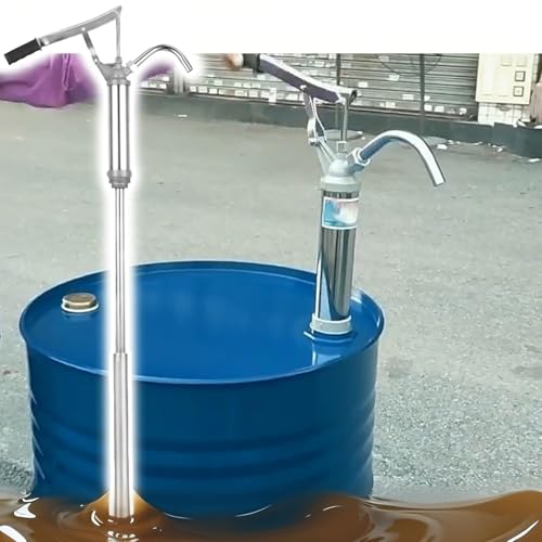 Industrie-Fasspumpe Manuell - Ausziehbarer Stab Für 20-200L Fässer, Handpumpe Für Heizöl & Flüssigkeiten, Hochwertige Fasspumpe Mit Robustem Aufbau