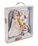 NICI Set Schmusetuch und Beißring Hase Schutzengel 32 x 30 x 6,3 cm – Baby Geschenkset ab 0 + Monaten, Erstausstattung für Neugeborene, Mädchen & Jungen, 48678, tolle Geschenkidee, beige