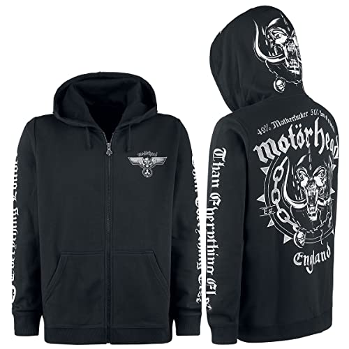 Motörhead England Männer Kapuzenjacke schwarz L 70% Baumwolle, 30% Polyester Band-Merch, Bands