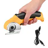 Elektrische Schere, Kartonschneider Schnurlose, 4V Elektrische Schneidemaschine Kabellose Elektrische Elektrischer Kistenschneider für Papier, Pappe, Teppich, Leder, Filz, Geschenke für Familie(Gelb)