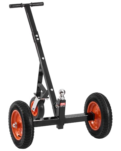 VEVOR Rangierhilfe Anhänger, 454 kg Stützlastkapazität, 425 & 560 mm einstellbare Höhe, 50,8 mm Kugel, 355,6 mm Luftreifen, Karbonstahl, zum Bewegen von Wohnmobilanhängern
