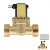 SWAWIS Magnetventil 3/4 Zoll AC 230 V Normalerweise Geschlossen Aus Messing, Elektrisches Ventil Mit Weißem Deckel für Wassersteuerung
