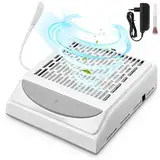 Yulado Staubabsaugung für Nägel 100W, 5000rpm Nagelstaubsauger Weiß, Professionelle Haushalt und Staubabsaugung Nagelstudio