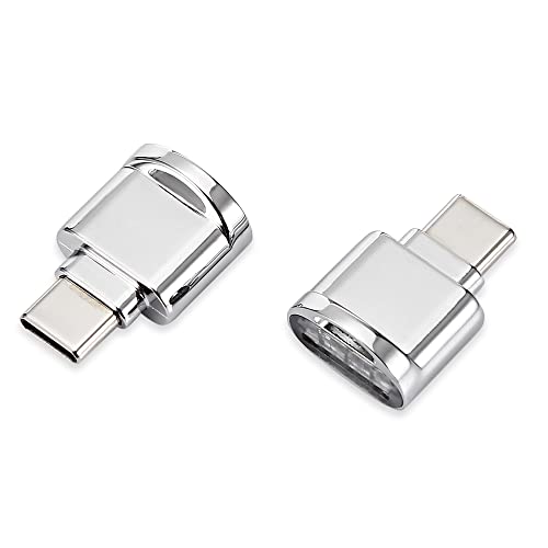 cablecc 2 x USB 2.0 Typ C USB-C auf Micro SD SDXC TF Kartenleser Adapter für Handy