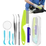 Zeckenentferner für Hunde, Zeckenentferner für Hunde - Zeckenentferner für Hunde 8-teiliges Zeckenentfernungswerkzeug Set für Hunde - Kompakte Flohentfernungspinzette u