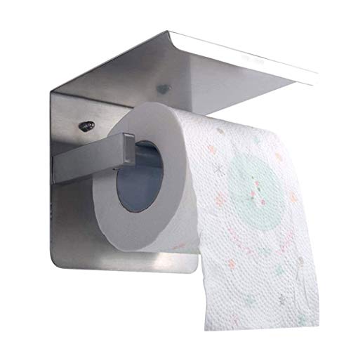 Yyuoqafn Badezimmer Rolle Papierhalter, Rollenhalter Punch-Free Bad Papier Handtuchhalter Edelstahl Rack Freies Stanzen