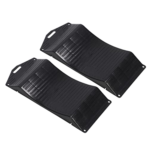 2pcs Reifensparer Rampen Hochleistungslast -Trag -Anti -Schlupf -Blöcke für Car Trucks SUVs (18P: 44,4 x 19,5 x 3,5 cm/17,48 x 7,67 x 1,37 Zoll)