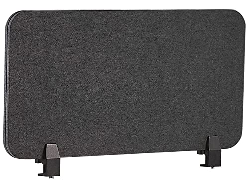 Beliani Schreibtisch Trennwand Akustik Polster dunkelgrau 72 x 40 cm Schallschutz Wally