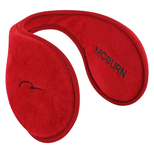 McBURN Earband Basic Ohrenwärmer Damen/Herren - ohrenwärmend Ohrenband Herren Herbst-Winter - One Size rot