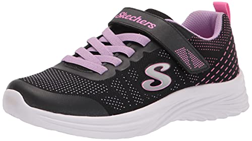 Skechers Dreamy Dancer Radiant Rogue Sneaker, Black & Lavender Mesh/Multi Trim, 37 EU