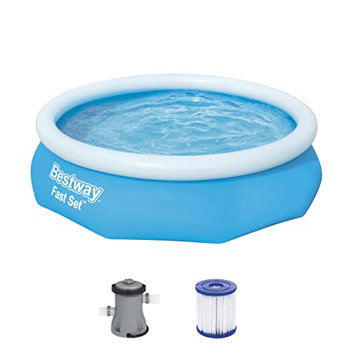 Bestway Fast Set Aufstellpool-Set mit Filterpumpe Ø 305 x 76 cm, blau, rund