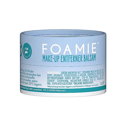 Foamie Make-Up Entferner Balm Reinigt deine Haut sanft & gründlich, Reinigungsöl Für Gesicht, Augen & Lippen, Abschminkmittel ohne fettige Rückstände, 50g