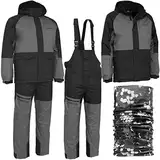 Mega Fishing Kinetic Polar Winter Angelanzug - Thermoanzug Outdoor Anzug 2-Teiler Jacke + Hose + Gratis Multituch (XL)