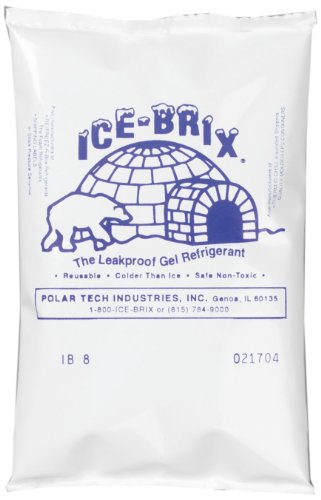 Polar Tech IB6 Ice Brix Kühlmittel, auslaufsicher, viskoses Gel, 10,2 cm Länge x 15,2 cm Breite x 1,9 cm Dicke, 48 Stück