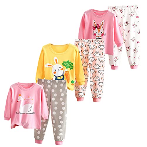 XM-Amigo Baby Mädchen Baumwolle Thermounterwäsche 3Set Thermounterhemden Thermo-Unterhosen für Winter Thermounterwäsche-Sets Lange Unterwäsche,Thermo-Pyjama für Baby Mädchen