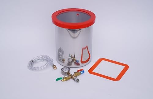 12L Edelstahl Vakuumkammer, Laboratorien Pumpenfabriken Langlebig Vakuumtopf Vacuum Chamber mit Deckel Aus Gehärtetem Glas