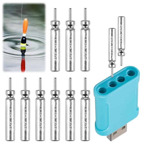 Behogan 9 Stück CR 425 LED Posen Angeln Batterie, Aufladbar Akku für Angelalarmglocken und Pose, Leuchtpose Angeln Zubehör, Wiederaufladbare CR425 USB Angelposen Akku (Ladegerät 1 und Akku*9)