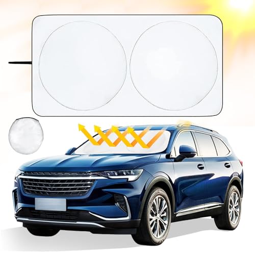Sonnenschutz Auto Frontscheibe, Auto Sonnenschutz Frontscheibe Innen, Sonnenblende Vorne Faltbar, UV-Schutz Auto Sonnenblende für die Windschutzscheibe, für meisten Autos SUV, 150 x 70cm