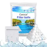 Caroca Pool Filterbälle 1400g Filter Ersetzen 50kg Filtersand Extra langlebige Wiederverwendbar Filter Balls für Pool Sandfilter, Schwimmbad, Filterpumpe，Sandfilteranlage