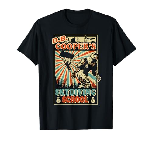 Lustiger D.B. Cooper's Skydiving School Bigfoot Vintage T-Shirt
