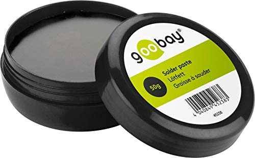 Goobay 45238 Lötpaste / Lotpaste (Solder Paste) SMD Lötfett Dose als Flussmittel zum Weichlöten zum Löten von oberflächenmontierbar Bauelemente, 50g