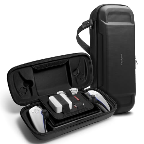 Spigen Rugged Armor Pro Hülle Kompatibel mit Playstation Portal Remote Player Tasche - Schwarz