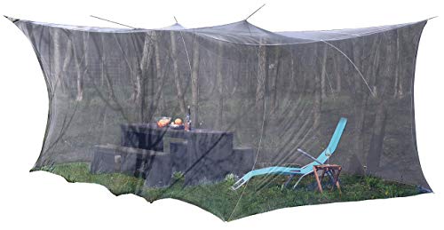 infactory Mückennetz: XXL-Moskitonetz, Innen & Außen, 300 x 500 x 250 cm, 220 Mesh, schwarz (Moskitonetz Outdoor XXL, Moskitozelt XXL, großes Terrasse)