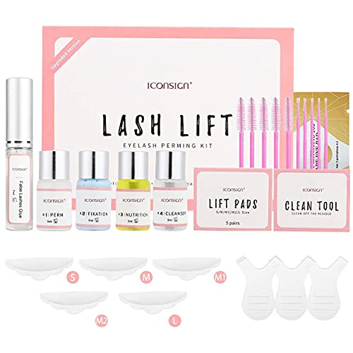 ICONSIGN Wimpernlifting-Set, 2024 Aktualisiertes Lash Lift Kit, Professionelles Semipermanentes Curling-Wimpern-Dauerwellen-Set, Geeignet Für den Salon- und Heimgebrauch