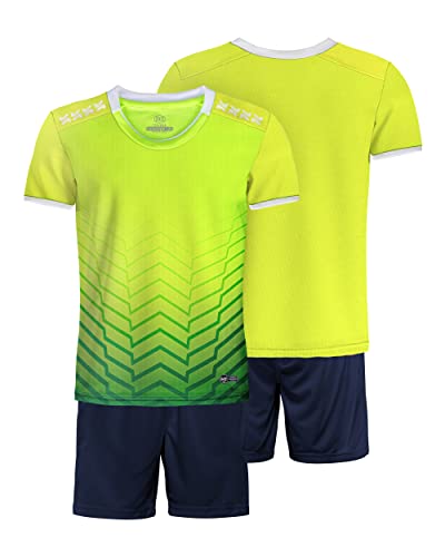 besbomig Jungen Fussball Uniform Trikots Set Kind Team Ausbildung Wettbewerb Sportbekleidung - Kurze Ärmel T-Shirt & Shorts Soccer Uniforms Trainingsanzug für Basketball Sport