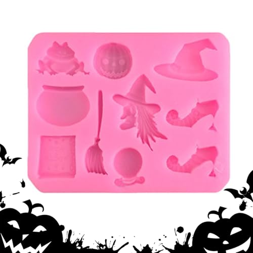 Qikam 3D-Halloween-Formen, Silikon-Halloween-Formen zum Backen,Halloween Silikonformen für Kuchen - Gruselige Halloween-Silikonformen für die Süßigkeitenherstellung, Halloween-Schokoladenformen für