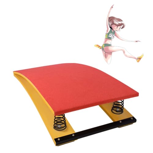 Hydravex Sprungbrett-Sprungkombination FüR Kinderturnen, Elastisches Sprungbrett FüR Das Sprungtraining, AnfäNger-Sprungbrett FüR Kinder, SprungausrüStung,Red-40X60CM