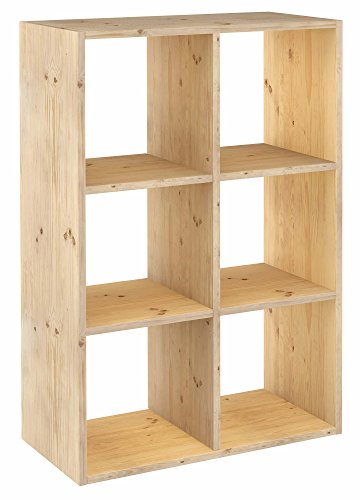 Astigarraga Kit Line Modulares Regal, 6 Würfel, Dinamic, massives Kiefernholz, 105,4 x 70,8 x 33 cm